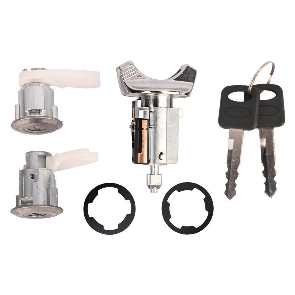 Solidspare Ignition & Door Lock Cylinder Set For 92-96 Ford Bronco F-150 250 350 Keyed Alik