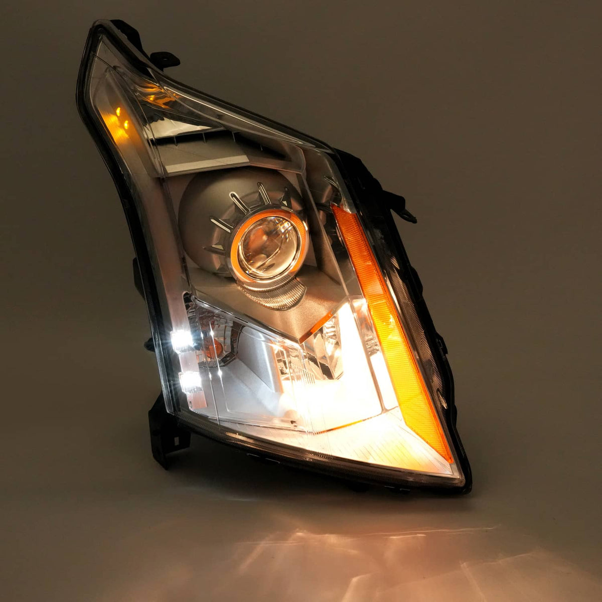 Solid Spare Clear Projector Headlight For Cadillac SRX 2010-2016 Passenger Side Replacement