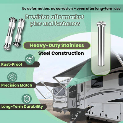 Solid Spare Awning Arm Pin and Fasteners Kit for Dometic 9100 9200 Power Awning 8952002.400B