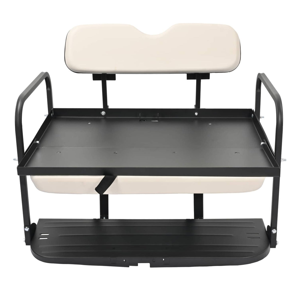 Solidspare Rear Flip Back Seat For EZGO Marathon Pre-1994 Off-White Golf Cart Folding