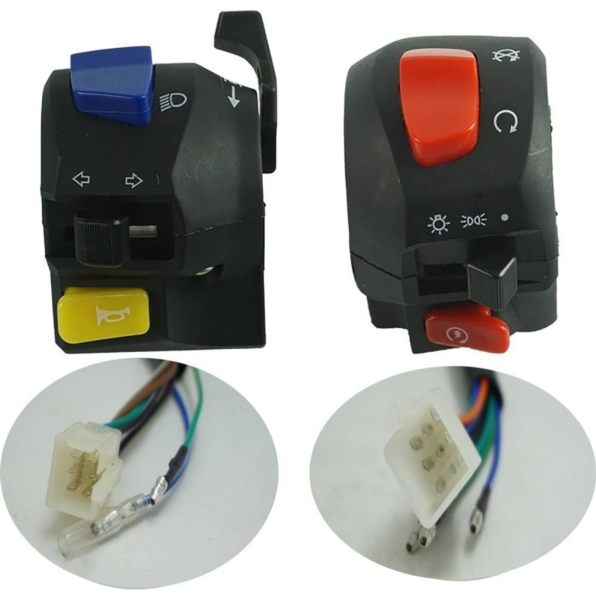 Solidspare A Pair 7/8" Handlebar control switch Horn Turn Signal Headlight Electrical Start