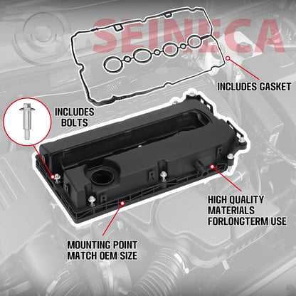 Solidspare Engine Valve Cover Camshaft Rocker Cover For Chevy Cruze Sonic 1.8L 55564395