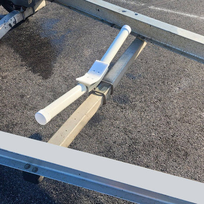 Solidspare Zinc-Plated Boat Trailer PVC Y V Guide On Bow Rest Centering Support Kit