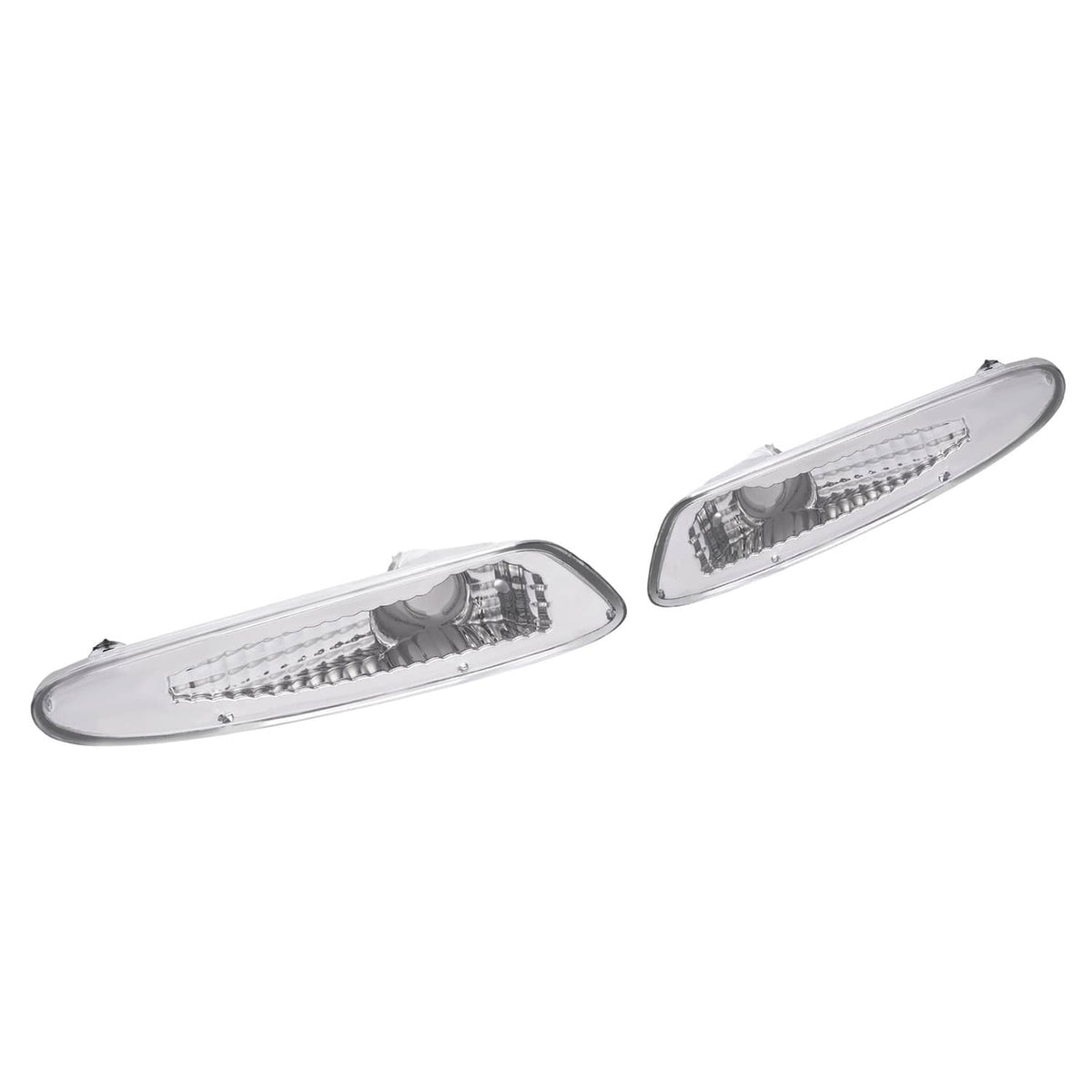 Solid Spare Pair Clear Bumper Side Marker Lights For Mercedes Benz R230 SL Class 2003-2006