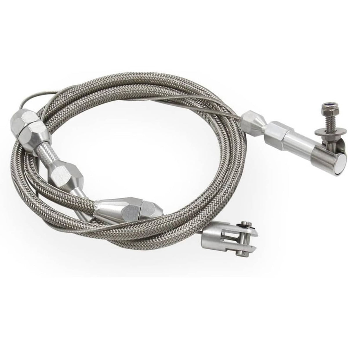 Solidspare Universal Street Hot Rod Aluminum Gas Pedal & 24" SS Throttle Cable & Spring Kit