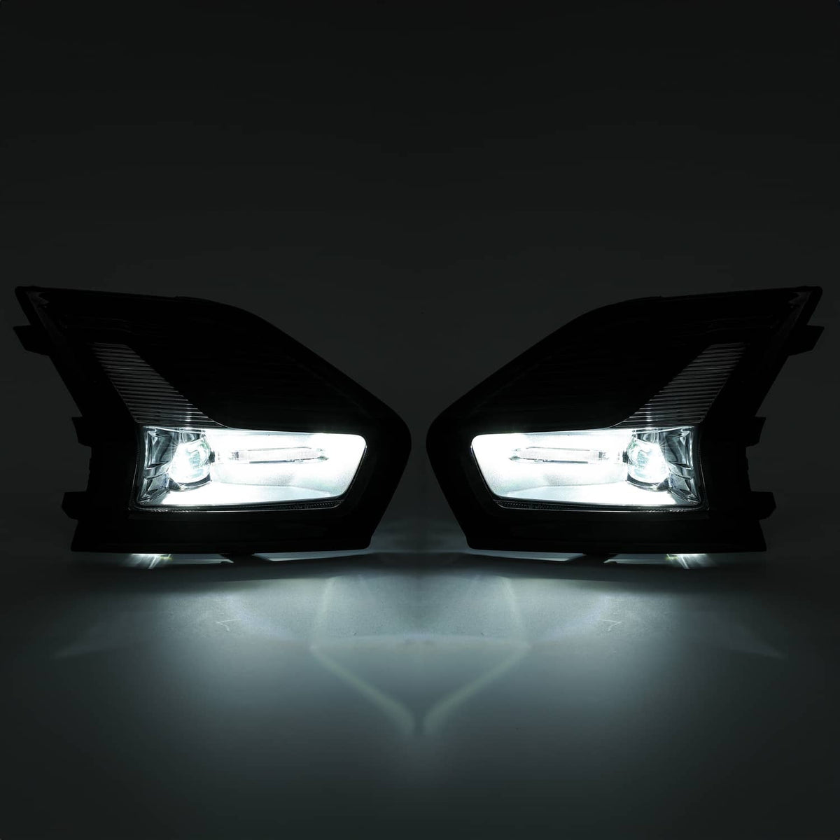 Solid Spare For Ford Fusion 2019-2020 LED Fog Lights Driving Lamps w/Bezel Wiring Left+Right
