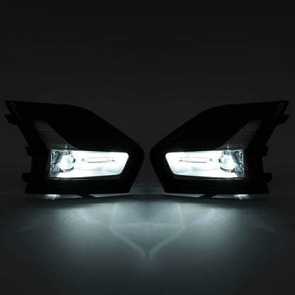Solid Spare For Ford Fusion 2019-2020 LED Fog Lights Driving Lamps w/Bezel Wiring Left+Right