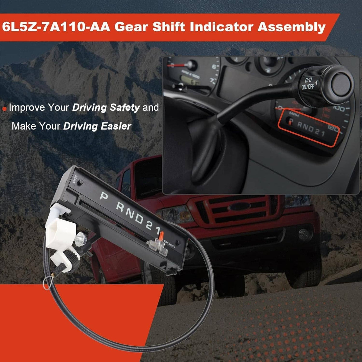 Solid Spare For 2004-2011 Ford Ranger Gear Shift Indicator Selector Cable Clip NL5Z-7A110-A