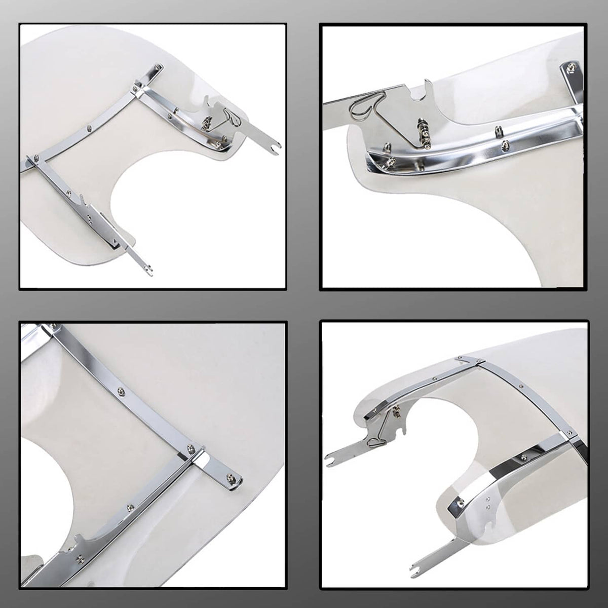 Solidspare For 1994-2023 Harley Touring Road King Special FLHRX Clear Windshield W/ Bracket