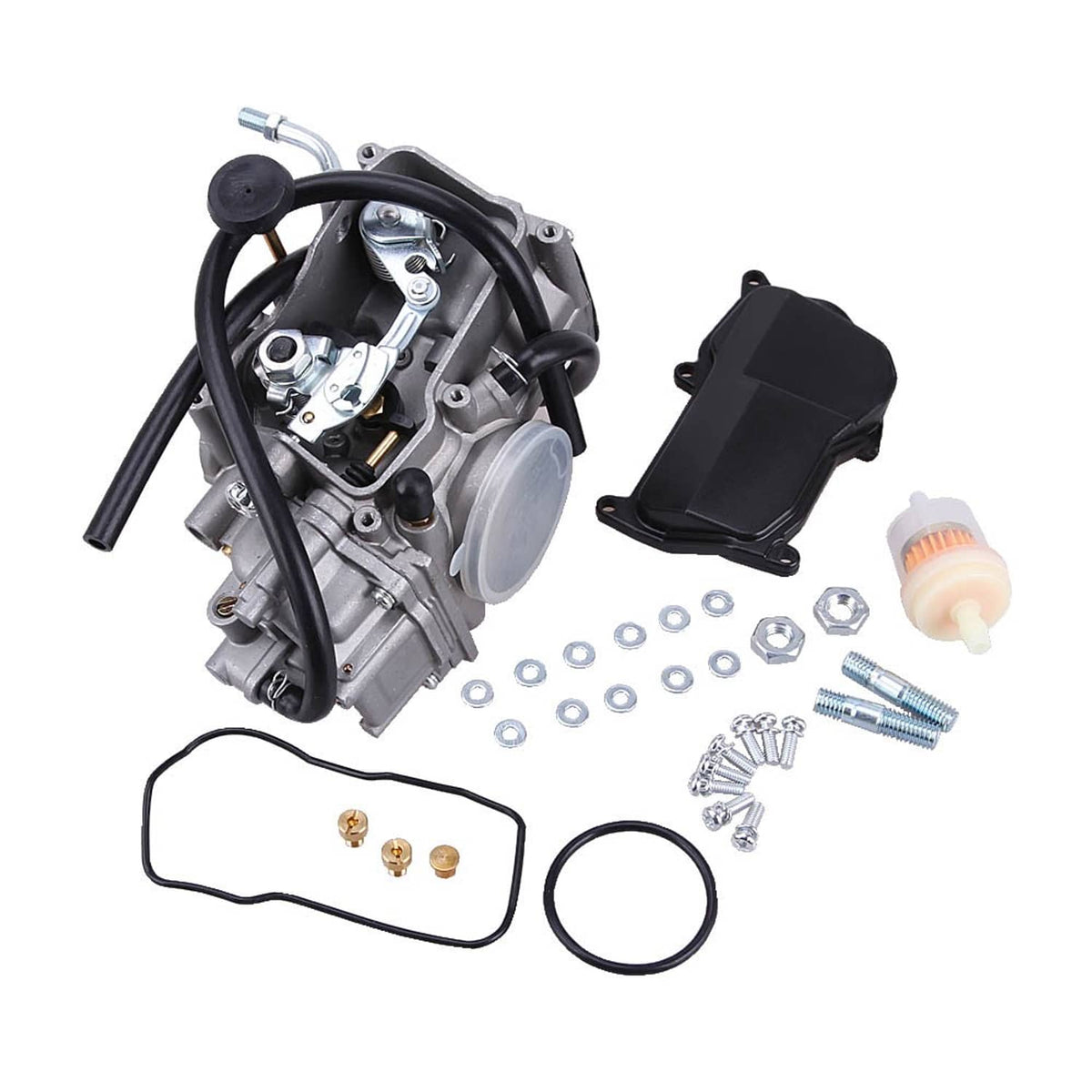 Solidspare Carburetor w/ Base Cover For Yamaha Warrior 350 1987-2004 Big Bear 350 1996-1998