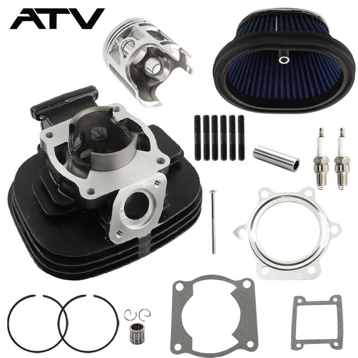 Solidspare 1988-2006 for Yamaha Blaster 200 YFS200 Cylinder Piston Air Filter Top End Kit