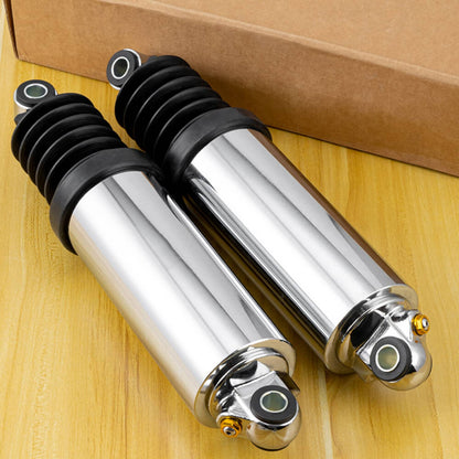 Solidspare Pair Chrome Rear Air Shock Absorber Set For Harley Street Glide 2006-2017 2016