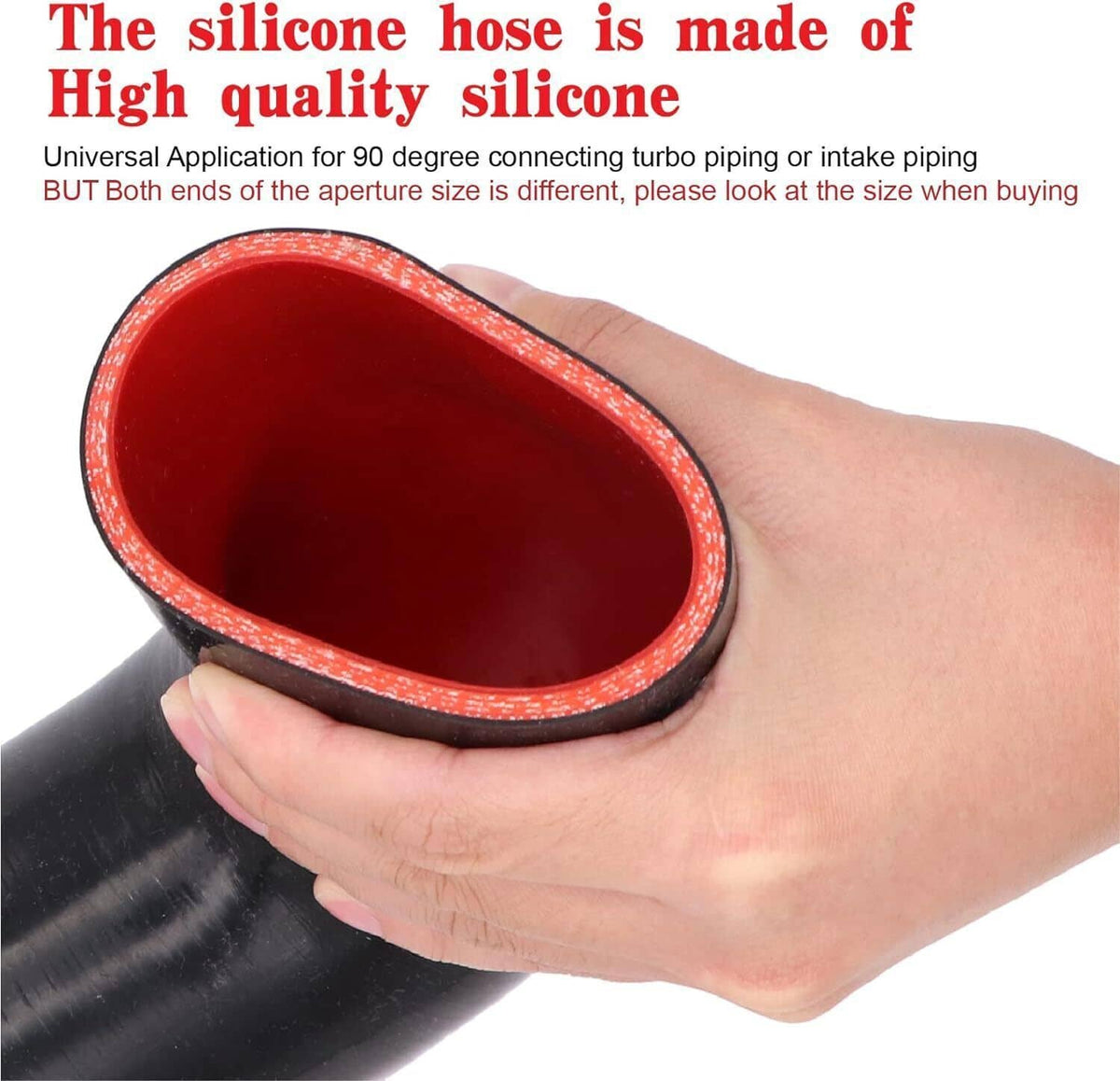 Solidspare 3" inch 90 Degree 76mm Elbow Silicone Hose/Intake/Intercooler Pipe Turbo Coupler