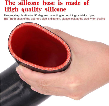 Solidspare 3" inch 90 Degree 76mm Elbow Silicone Hose/Intake/Intercooler Pipe Turbo Coupler
