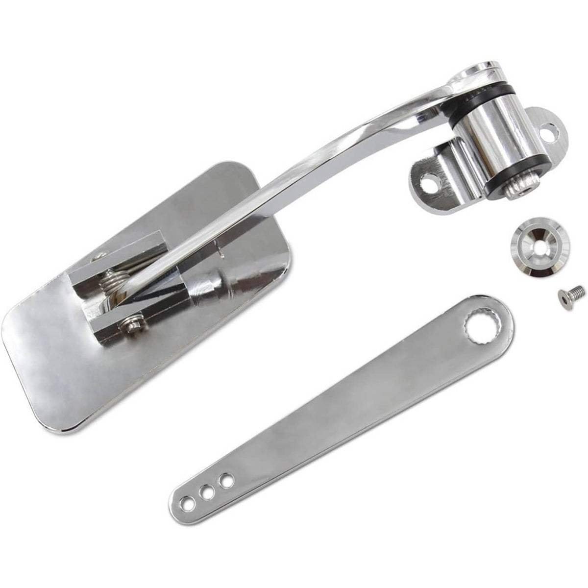 Solidspare Universal Street Hot Rat Rod Aluminum Gas Pedal Firewall Mount Throttle Polished