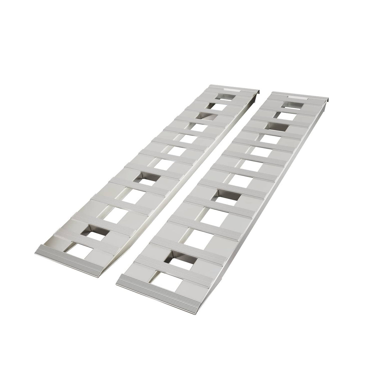 Solidspare 8500Lbs 72" X 15" Aluminum Hook Ramps Car Trailer Truck 1 Pair Ramps Hook End