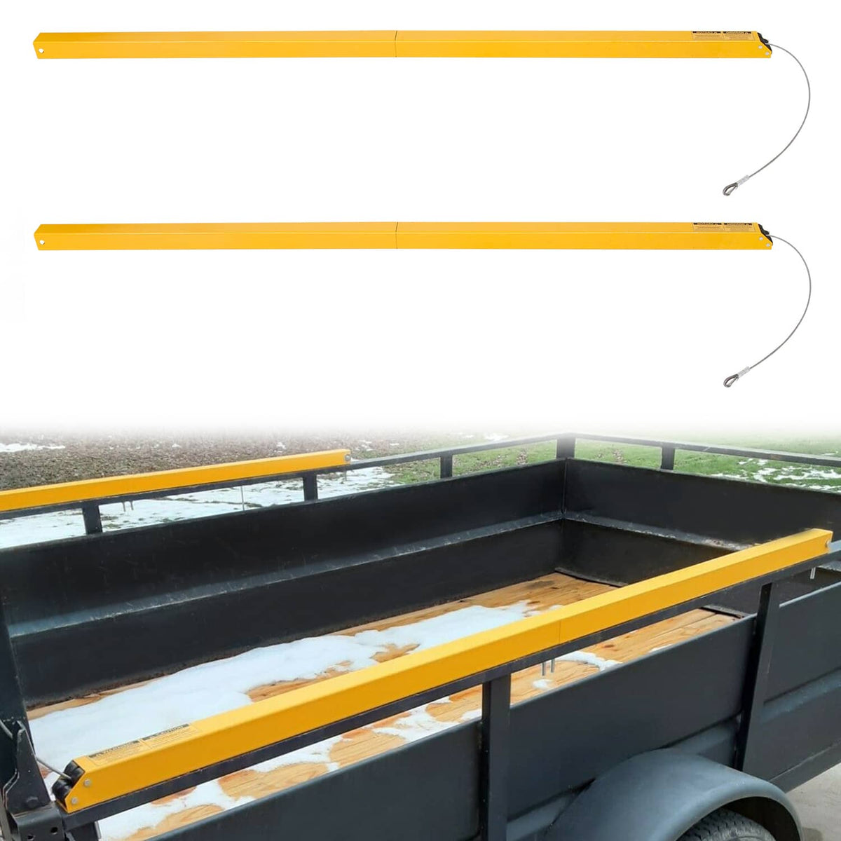 Solidspare 350 lbs L&R Tailgate Utility Trailer Gate & Ramp Lift Assist System 2 x 2 x 72 L