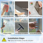 78.74"x17.73" Static Cling Film for Bathroom Office Living Room No Glue Needed