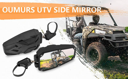 Solidspare UTV Rear View Side Mirrors 1.5"-2.0" for Polaris RZR 900 1000 Can-Am X3 Kawasaki