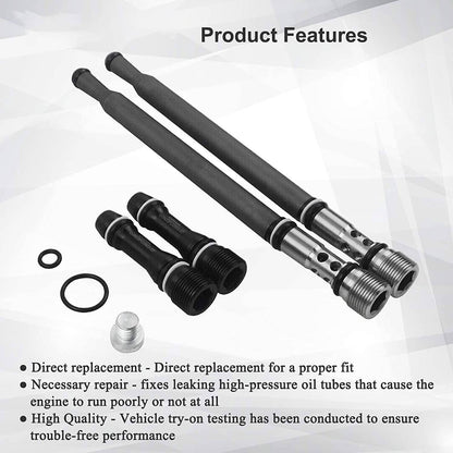 Solidspare Oil Fuel Updated Stand Pipe Dummy Plug Kit for Ford F250 6.0L Diesel 6E7Z9A332A