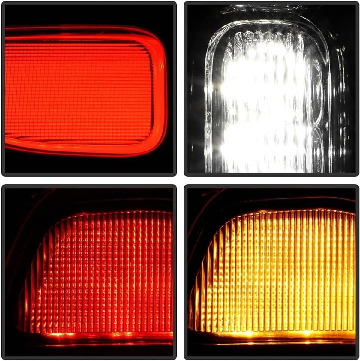 Solidspare 2Pcs LED Tail Lights w/Blind Spot For 2019-2024 Dodge RAM 2500 3500 Black Bezel