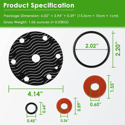 Solidspare 3/4"-1" Rubber Repair Kit Fits for Wilkins Model 975XL 975XL2 (8Pcs) RK34-975XLR