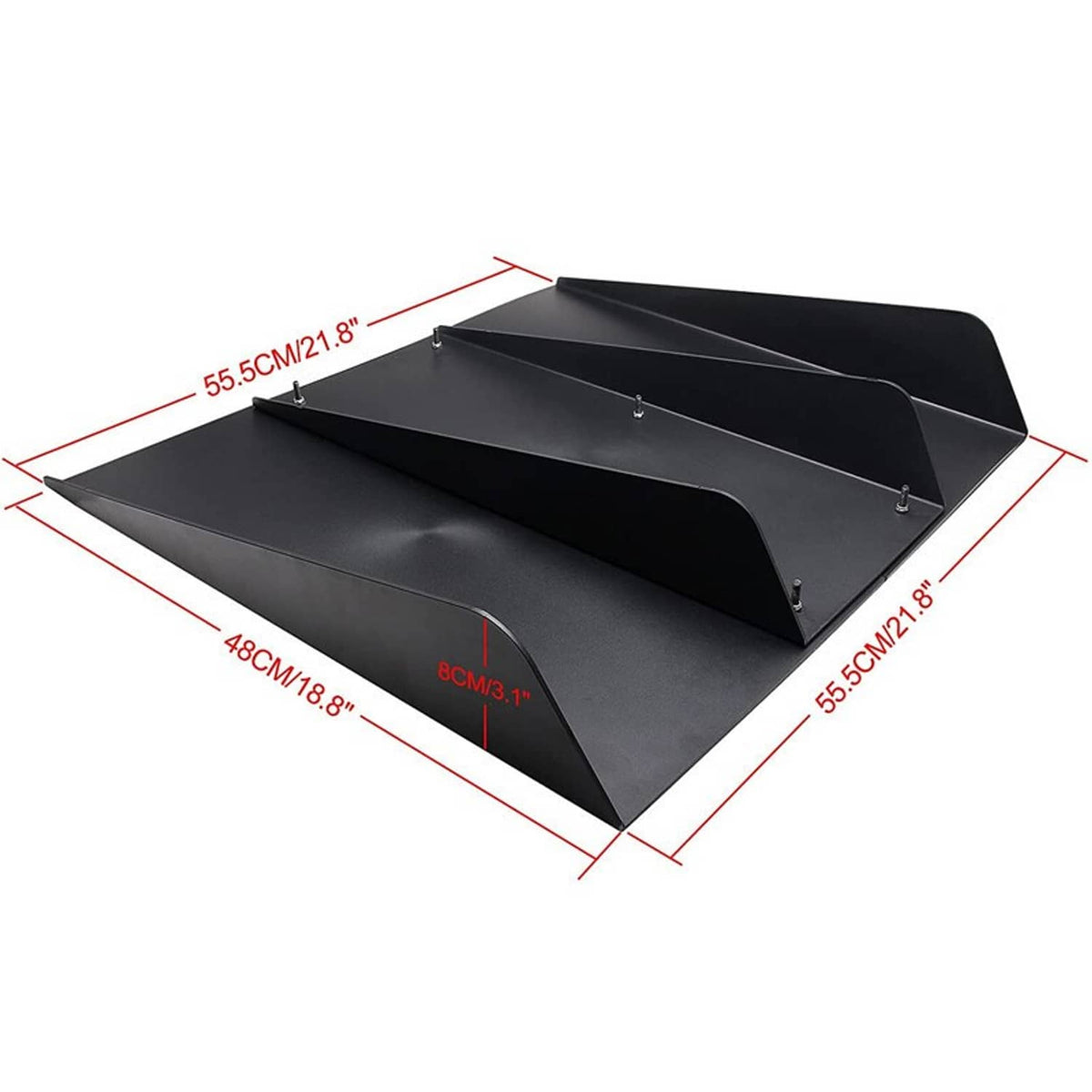 Solidspare New Rear Bumper Diffuser Shark ABS 4-Fin Spoiler Lip Splitter For Mazda Miata