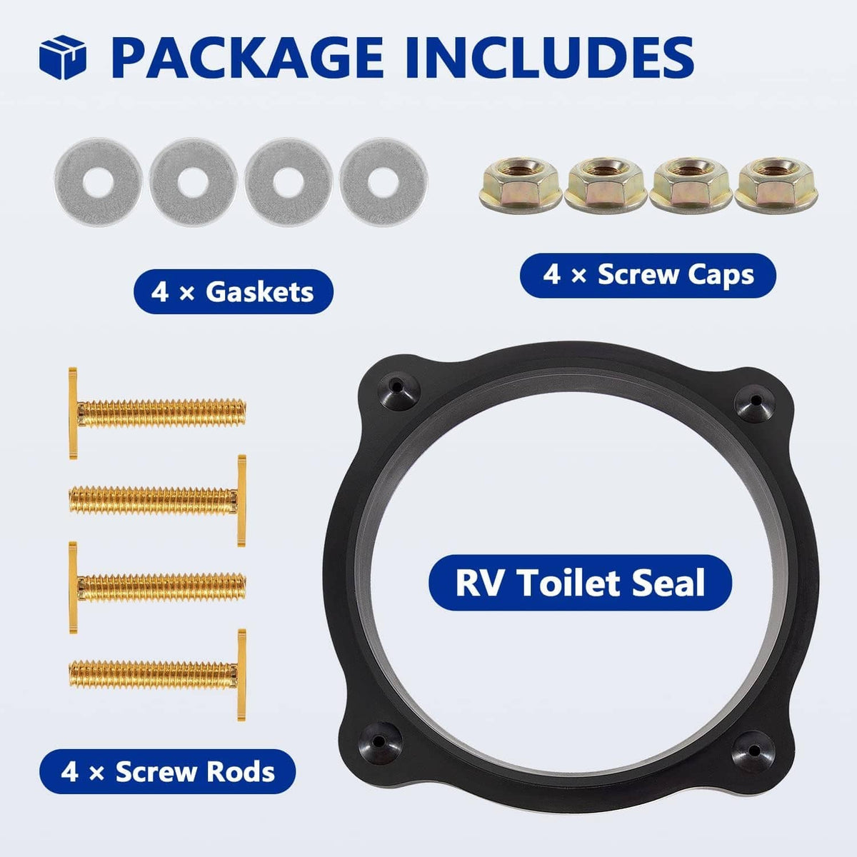 Solidspare 385310063 SE341549 RV Floor Flange Seal and Mounting Kit, Fits Dometic/ Sealand