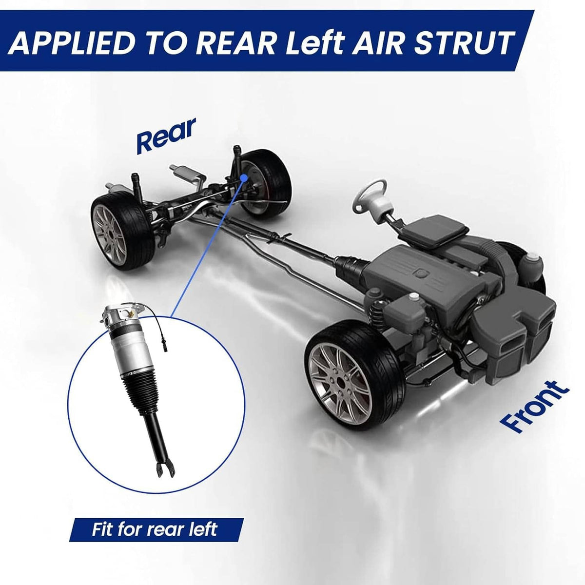 Solidspare Pair Rear Air Suspension Shock Struts For 04-18Bentley Continental Flying Spur