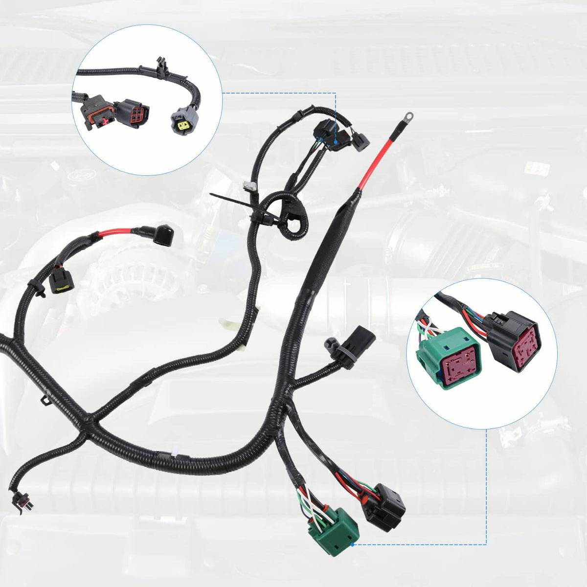 Solidspare OEM#4C3Z12B637AA Engines Wiring Harness For Ford 6.0L Super Duty 9-23-03 & After