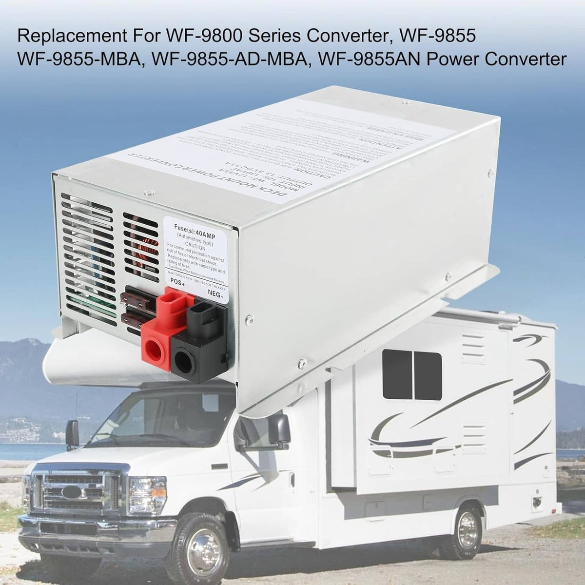 Solidspare WF-9855 RV Converter 55 Amp Deck Power Converter Charger RV Trailer Camper 12V