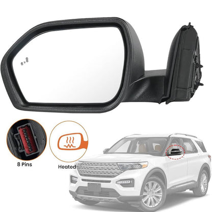 Solidspare New Left Power Mirror For 2020-2024 Ford Explorer w/ Power Heated Manual Folding