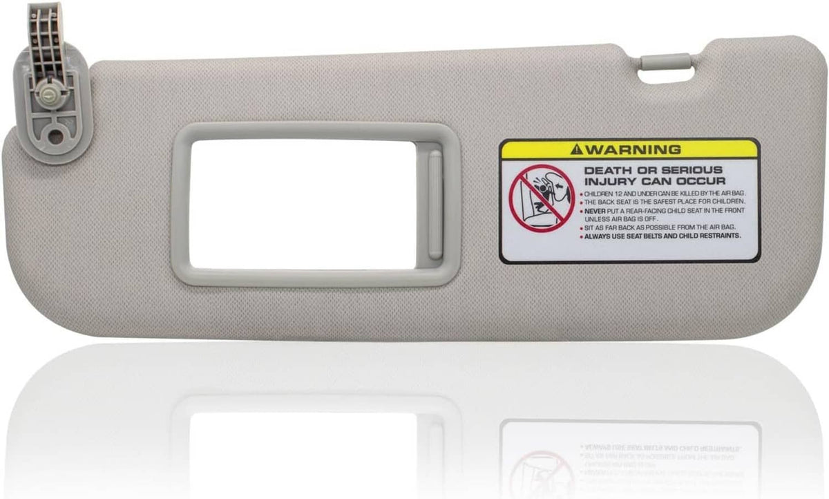 Solidspare Grey Sun Visor Makeup Mirror Left-Driver Side For 2011-2016 Hyundai Elantra MD