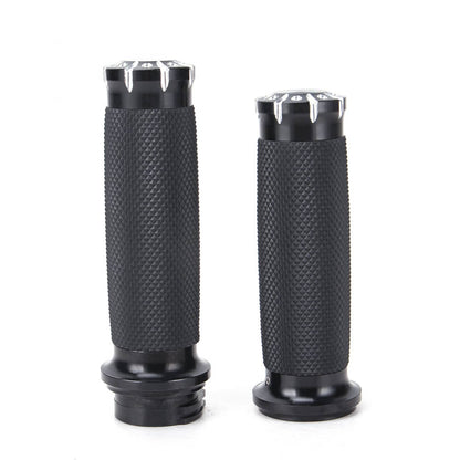 Solidspare Motorcycle Handlebar Hand Grips For Harley Softail Dyna Sportster Chopper Bobber