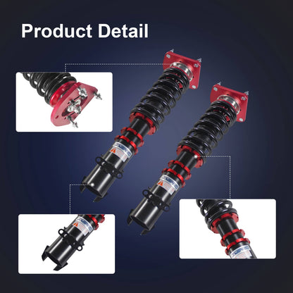 Solidspare JDMSPEED Coilovers Strut Shock Suspension Kit For 03 04 05 Dodge Neon SRT-4 2.4L