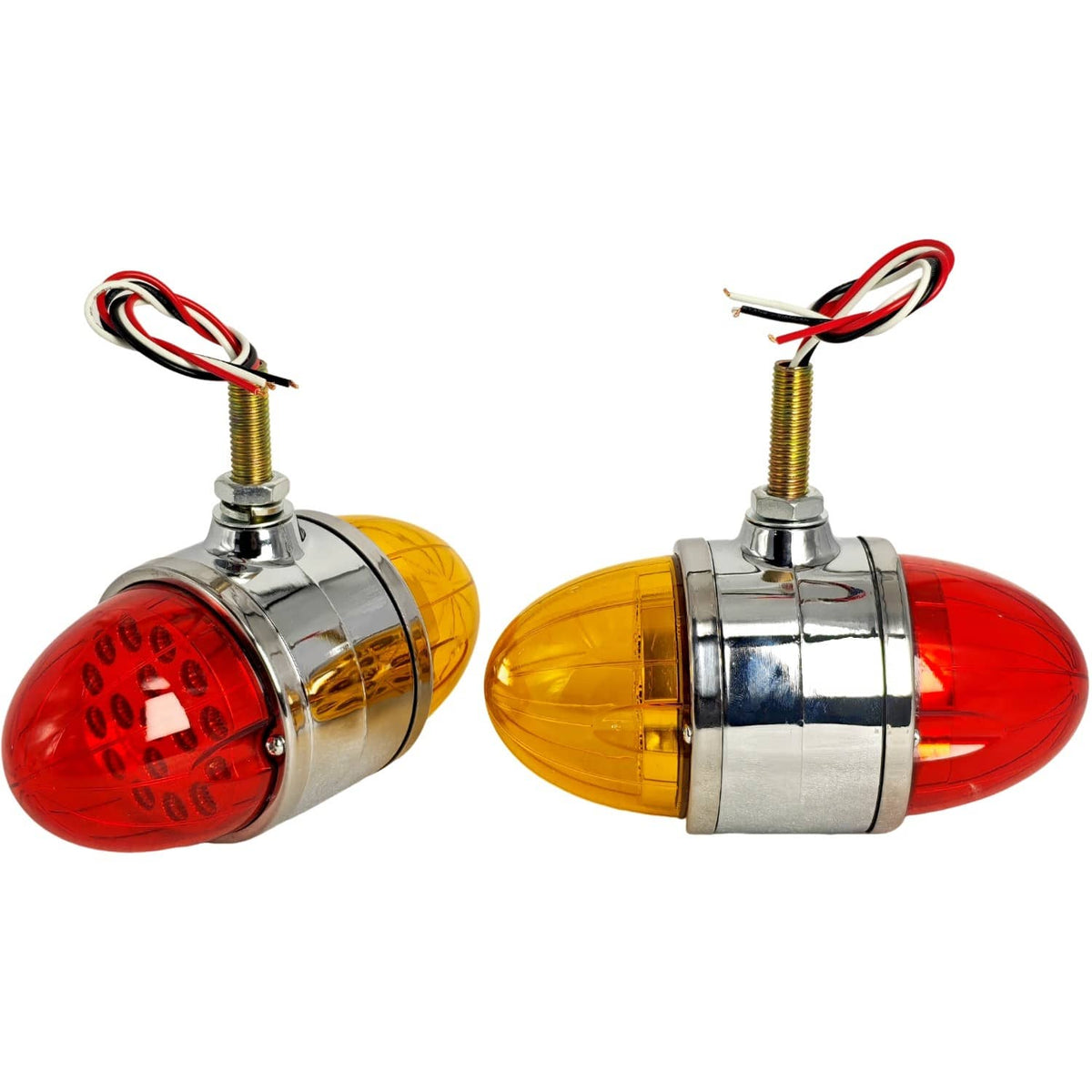 Solid Spare 2X Amber/Red Light Lens 17 LED Watermelon Light for Freightliner