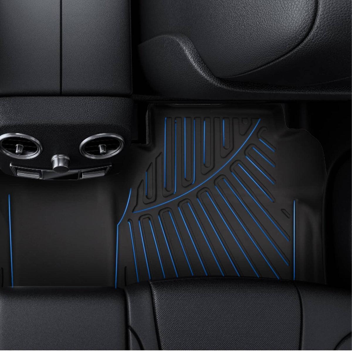 Solidspare Fit For 2022-2024 Nissan Frontier Crew Cab All Weather 3D TPE Floor Mats Liners