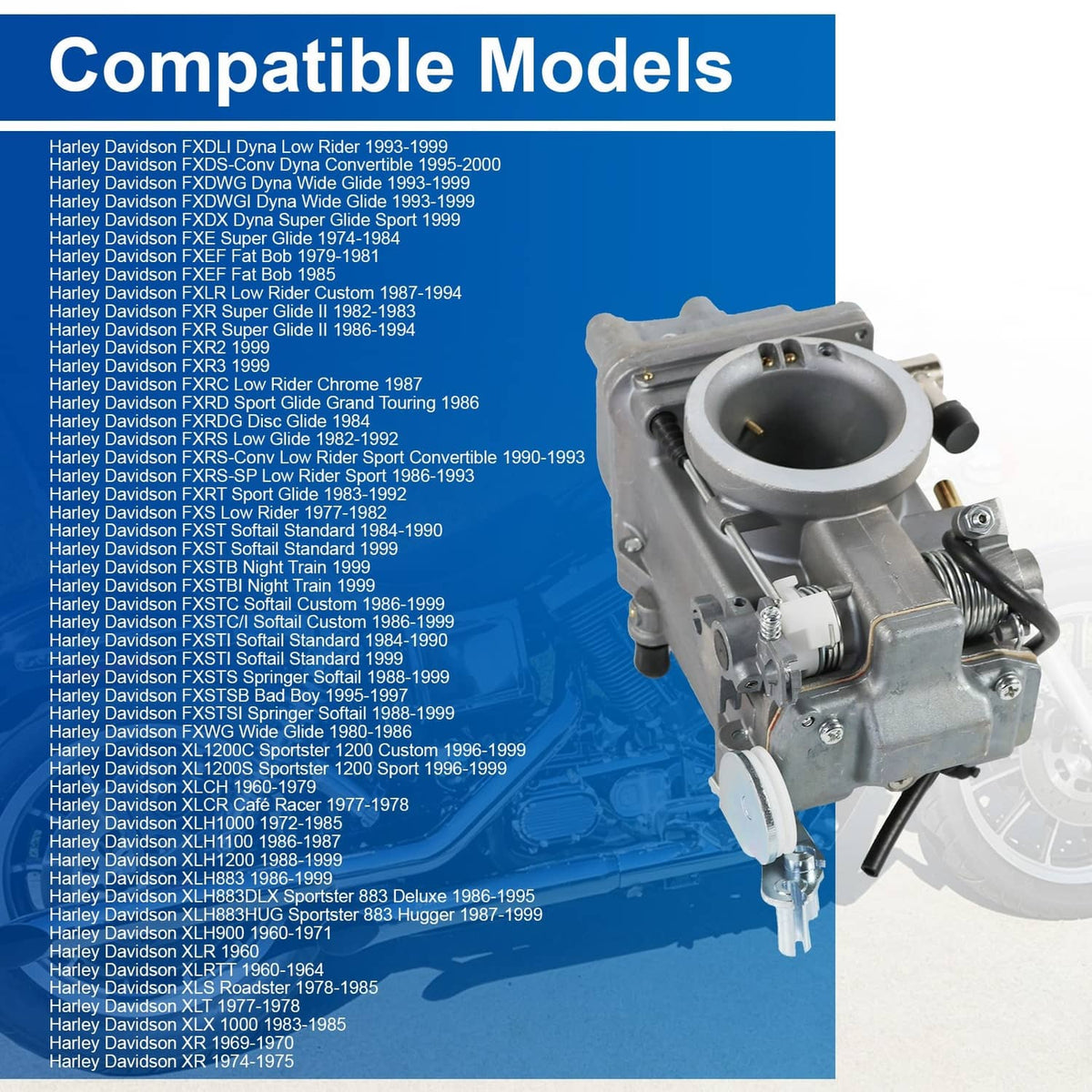 Solidspare Carburetor for 42mm Harley HSR42 Evo Evolution Twin Cam TM42 Carb