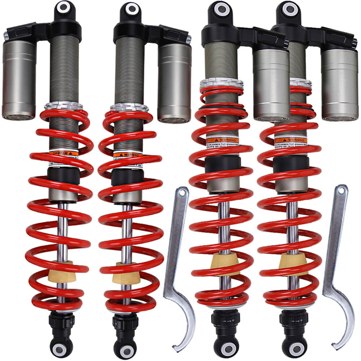 Solidspare Stage 5 Front and Rear Air Shocks Absorber Set For 2009-2014 Polaris RZR S 800