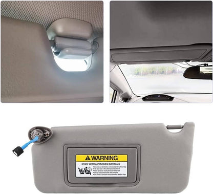 Solidspare 1 Pair Gray Sun Visor For Honda Accord 2008-17 83280-TA5-A51ZA w/ Light & Mirror