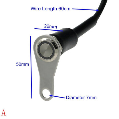 Solidspare ATV Motorcycle light Switch LED Stainless steel bracket Mount Momentary button