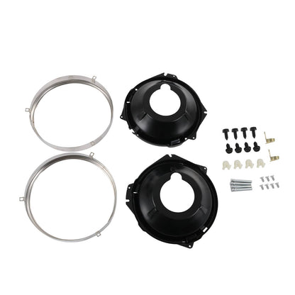 Solidspare Headlamp Retaining Ring Mounting Bucket Kit w/ hardware Camaro Nova rings 28pcs