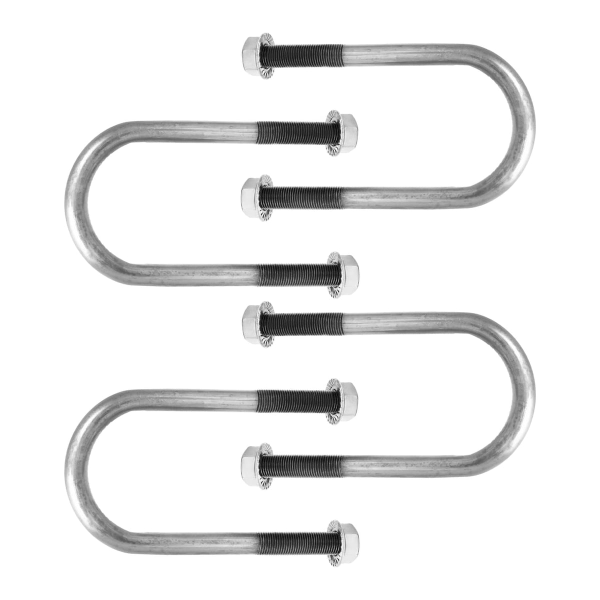Solidspare 4 PCS Steel Trailer Leaf Spring U-Bolt For 2 Inch Axle Tube 6 Inch Long