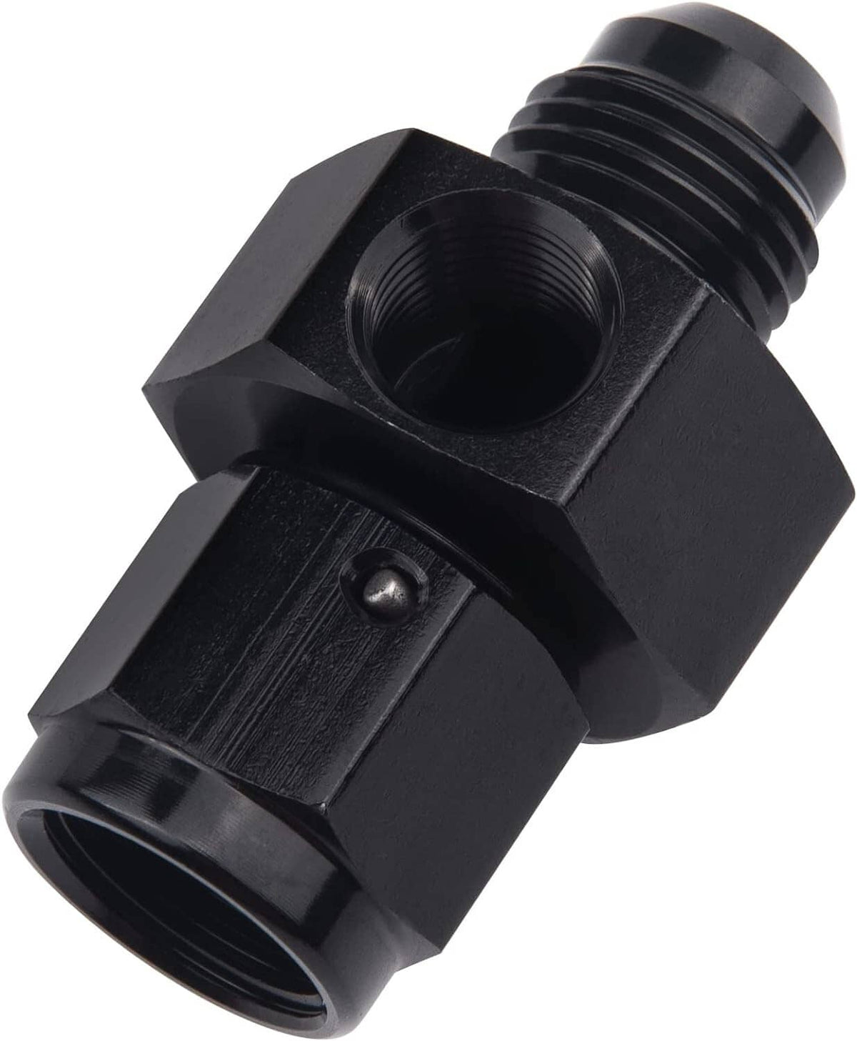 Solid Spare 6AN Male to 6AN Female Fitting With 1/8NPT Gauge Port Hose Adapter Fuel Pressure