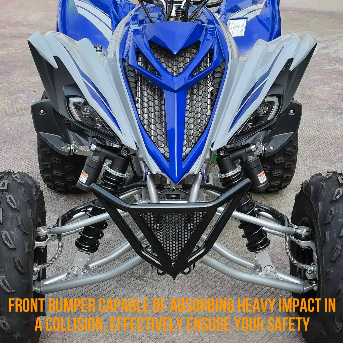 Solidspare ATV Front Bumper Guard Carbon Steel Frame For Yamaha Raptor 700 / 700R 2009-2024