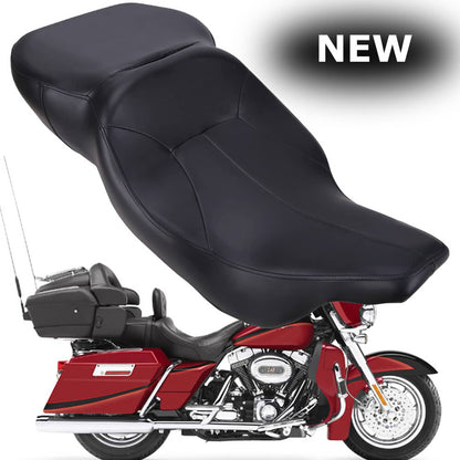 Solidspare Motorcycle One-Piece Driver & Passenger Seat For Harley Electra Glide 1997-2007