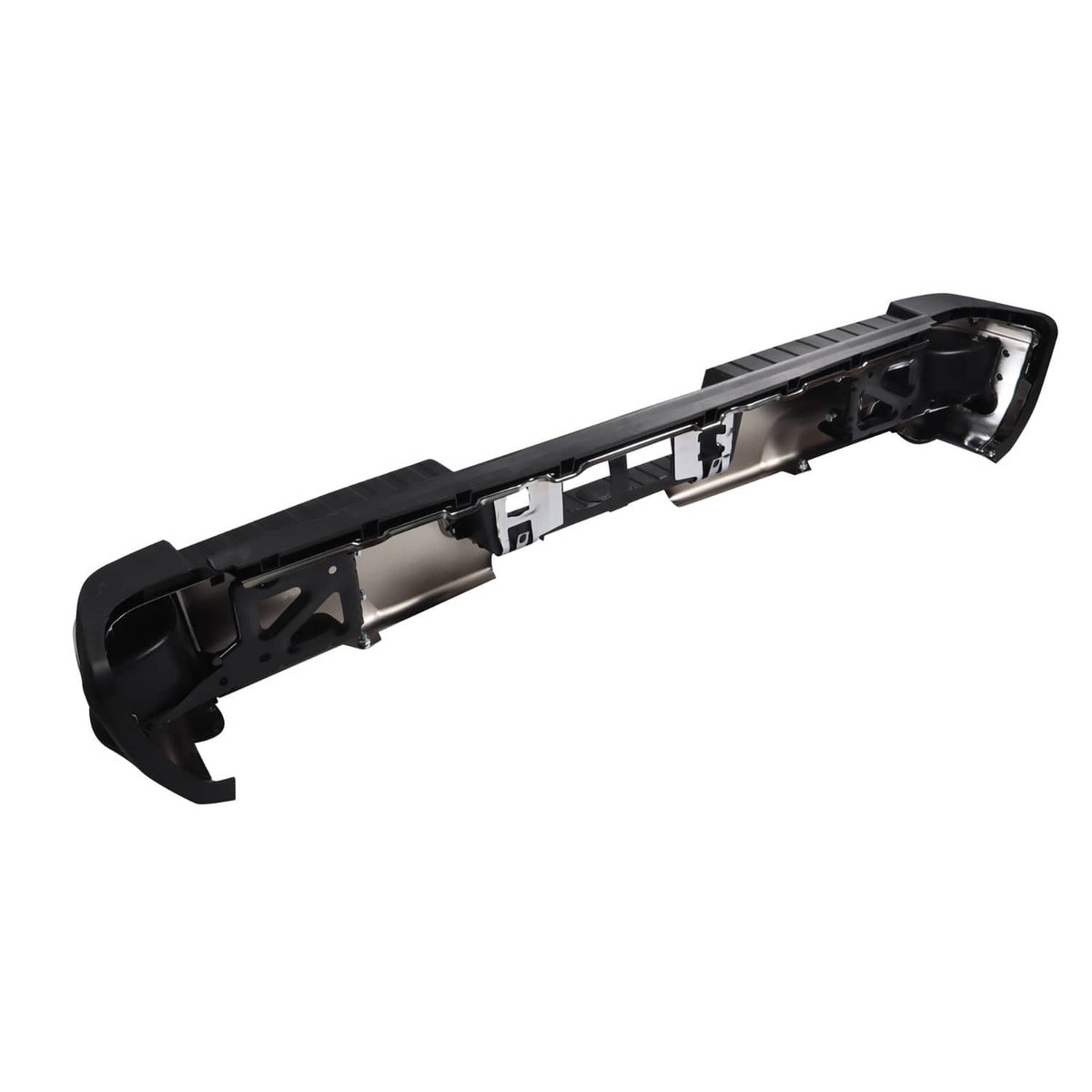 Solidspare Chrome Rear Step Bumper Assembly FIT Chevy Silverado GMC Sierra 1500 2014-2018