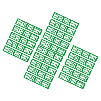 Solid Spare 20-pack DIESEL FUEL ONLY Vinyl Decals | Stickers | Turbo Barrell Labels Markers