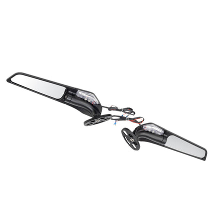 Solidspare For Honda CBR 1000RR 600RR Rotation Rearview Wind Wing Mirrors w/ Turn Signals