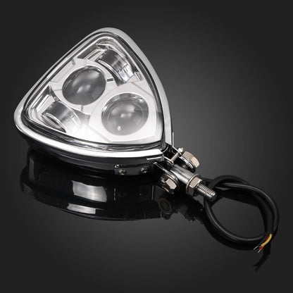 Solidspare LED Headlight Triangle Headlamp Assembly for Harley Chopper Bobber Cafe Racer